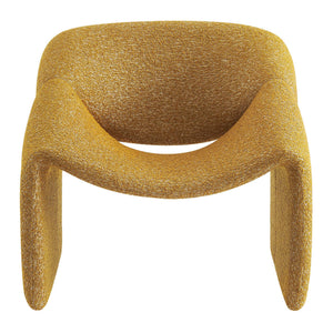 Modway Furniture Vivi Sculptural Looped Fabric Accent Chair with Curved Arms and Architectural Cutout Yellow EEI-7907-MRD