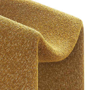 Modway Furniture Vivi Sculptural Looped Fabric Accent Chair with Curved Arms and Architectural Cutout Yellow EEI-7907-MRD