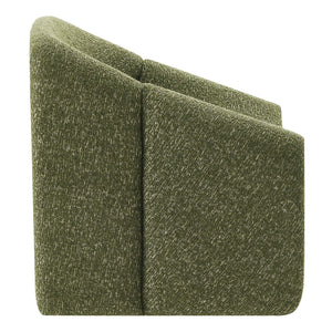 Modway Furniture Vivi Sculptural Looped Fabric Accent Chair with Curved Arms and Architectural Cutout Green EEI-7907-OLI