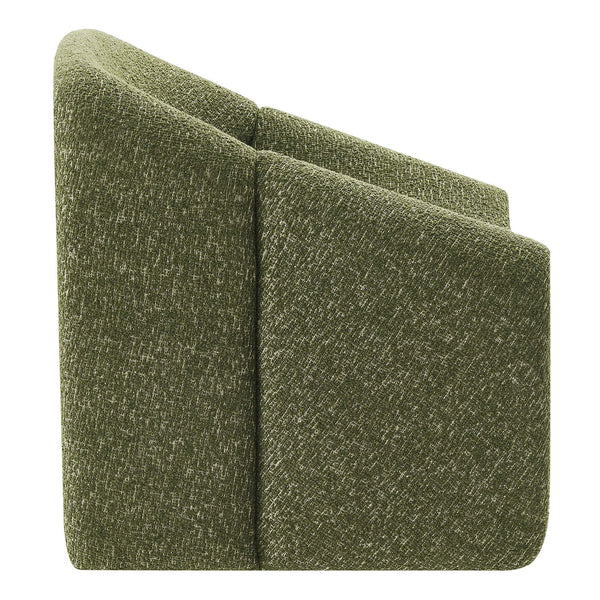 Modway Furniture Vivi Sculptural Looped Fabric Accent Chair with Curved Arms and Architectural Cutout Green EEI-7907-OLI