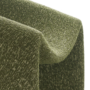 Modway Furniture Vivi Sculptural Looped Fabric Accent Chair with Curved Arms and Architectural Cutout Green EEI-7907-OLI