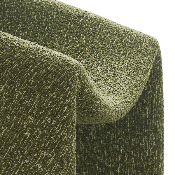 Modway Furniture Vivi Sculptural Looped Fabric Accent Chair with Curved Arms and Architectural Cutout Green EEI-7907-OLI