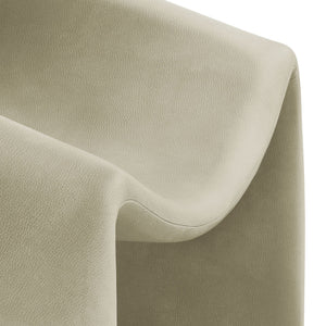 Modway Furniture Vivi Sculptural Vegan Leather Accent Chair with Architectural Cutout for Modern Living Gray EEI-7908-MNL