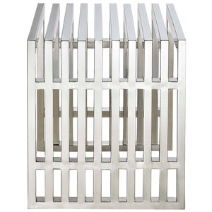 Modway Furniture Gridiron Stainless Steel Benches Set of 2 - Modern, Elegant Seating for Home or Commercial Spaces EEI-868