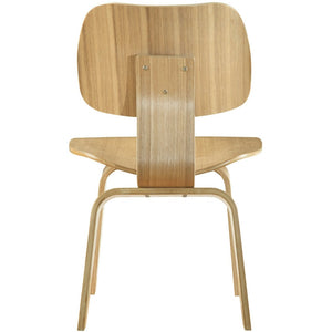 Modway Furniture Fathom Dining Chairs Set of 2 - Natural Wood, Ergonomic Comfort for Modern Dining Spaces EEI-870-NAT