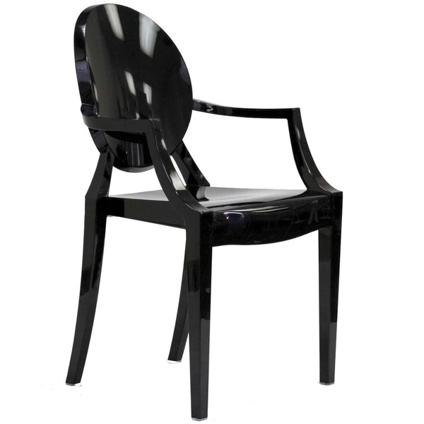 Modway Furniture Casper Dining Armchairs Set of 2 - Contemporary Elegance with Sculptural Design for Stylish Spaces Black EEI-905-BLK