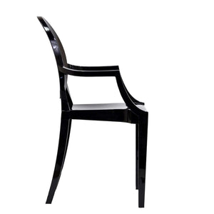 Modway Furniture Casper Dining Armchairs Set of 2 - Contemporary Elegance with Sculptural Design for Stylish Spaces Black EEI-905-BLK