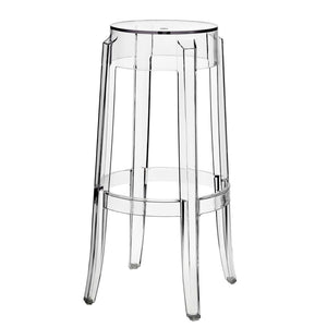 Modway Furniture Casper Clear Acrylic Bar Stool Set of 2 - Modern Backless Design for Kitchens & Home Bars EEI-909-CLR