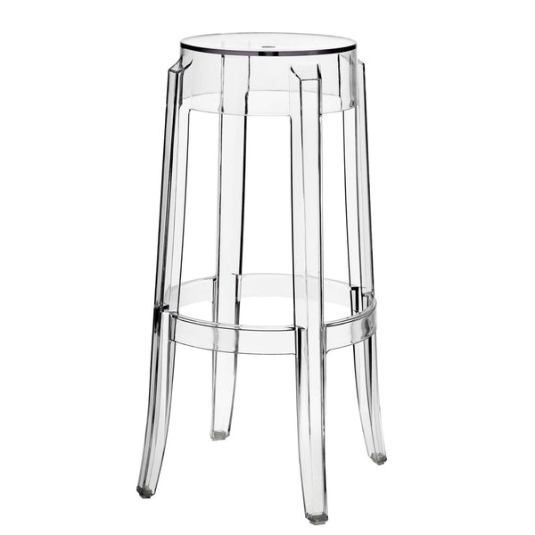 Modway Furniture Casper Clear Acrylic Bar Stool Set of 2 - Modern Backless Design for Kitchens & Home Bars EEI-909-CLR