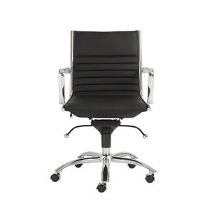 Dirk Low Back Bungee Office Chair with Polished Chrome Base for Modern Workspace Comfort
