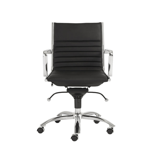 Dirk Low Back Bungee Office Chair with Polished Chrome Base for Modern Workspace Comfort
