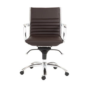 Dirk Low Back Bungee Office Chair with Polished Chrome Base for Modern Workspace Comfort