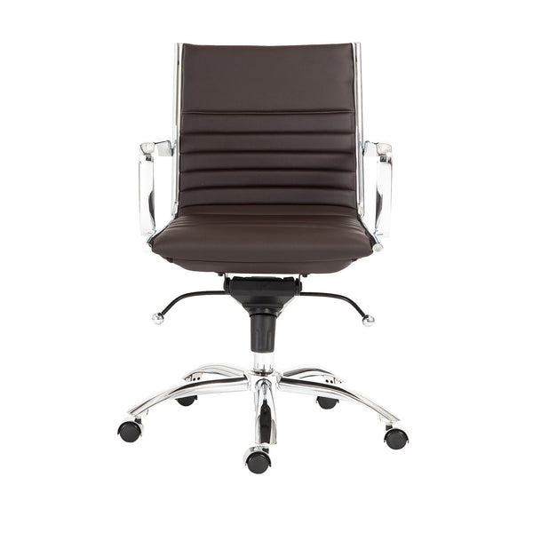 Dirk Low Back Bungee Office Chair with Polished Chrome Base for Modern Workspace Comfort