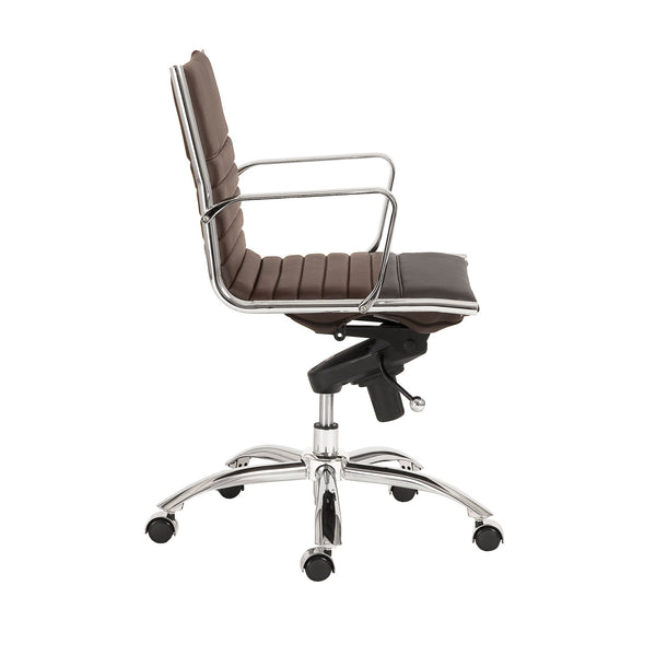Dirk Low Back Bungee Office Chair with Polished Chrome Base for Modern Workspace Comfort