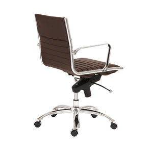 Dirk Low Back Bungee Office Chair with Polished Chrome Base for Modern Workspace Comfort