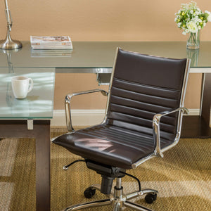 Dirk Low Back Bungee Office Chair with Polished Chrome Base for Modern Workspace Comfort