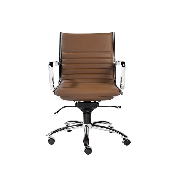 Dirk Low Back Bungee Office Chair with Polished Chrome Base for Modern Workspace Comfort