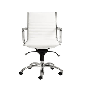 Dirk Low Back Bungee Office Chair with Polished Chrome Base for Modern Workspace Comfort