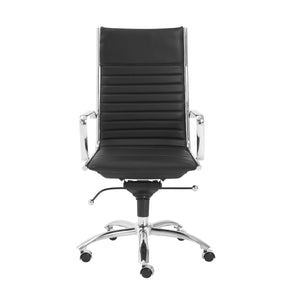 Dirk Ergonomic High Back Office Chair with Bungee Seat and Chrome Base for Modern Workspace