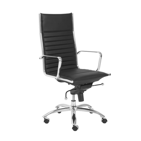 Dirk Ergonomic High Back Office Chair with Bungee Seat and Chrome Base for Modern Workspace