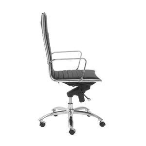 Dirk Ergonomic High Back Office Chair with Bungee Seat and Chrome Base for Modern Workspace