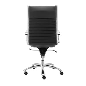 Dirk Ergonomic High Back Office Chair with Bungee Seat and Chrome Base for Modern Workspace