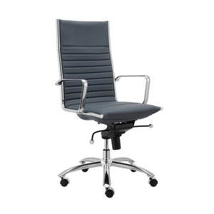 Dirk Ergonomic High Back Office Chair with Bungee Seat and Chrome Base for Modern Workspace