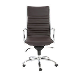 Dirk Ergonomic High Back Office Chair with Bungee Seat and Chrome Base for Modern Workspace