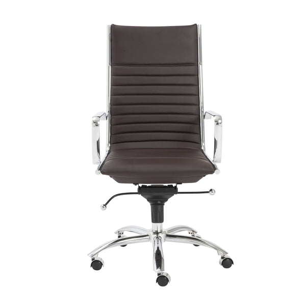Dirk Ergonomic High Back Office Chair with Bungee Seat and Chrome Base for Modern Workspace