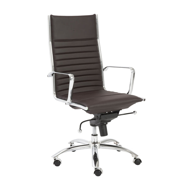 Dirk Ergonomic High Back Office Chair with Bungee Seat and Chrome Base for Modern Workspace