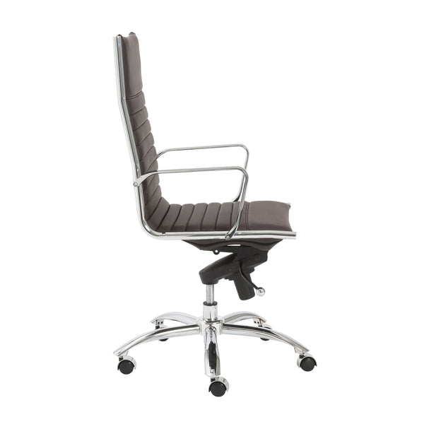 Dirk Ergonomic High Back Office Chair with Bungee Seat and Chrome Base for Modern Workspace