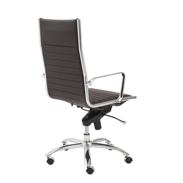 Dirk Ergonomic High Back Office Chair with Bungee Seat and Chrome Base for Modern Workspace