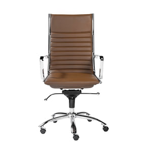 Dirk Ergonomic High Back Office Chair with Bungee Seat and Chrome Base for Modern Workspace