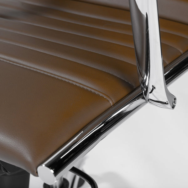 Dirk Ergonomic High Back Office Chair with Bungee Seat and Chrome Base for Modern Workspace