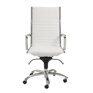 Dirk Ergonomic High Back Office Chair with Bungee Seat and Chrome Base for Modern Workspace