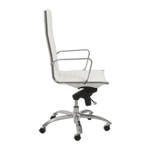 Dirk Ergonomic High Back Office Chair with Bungee Seat and Chrome Base for Modern Workspace