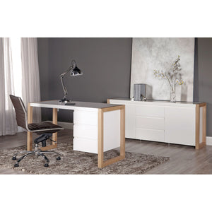 Dirk Armless Low Back Office Chair with Bungee Seat and Polished Base for Modern Workspace