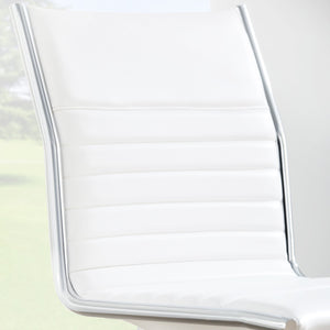 Dirk Armless Low Back Office Chair with Bungee Seat and Polished Base for Modern Workspace