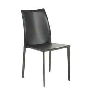 Dalia Stackable Leather Accent Chair Set Elegant Upholstered Seating for Modern Living Spaces