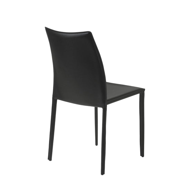 Dalia Stackable Leather Accent Chair Set Elegant Upholstered Seating for Modern Living Spaces