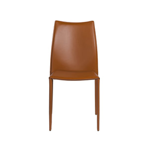Dalia Stackable Leather Accent Chair Set Elegant Upholstered Seating for Modern Living Spaces