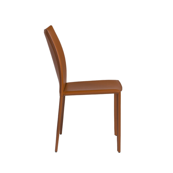 Dalia Stackable Leather Accent Chair Set Elegant Upholstered Seating for Modern Living Spaces