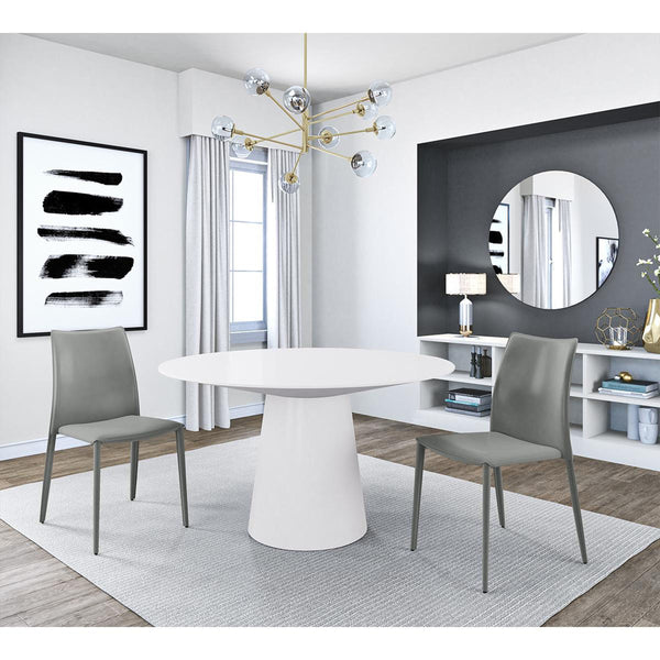 Dalia Stackable Leather Accent Chair Set Elegant Upholstered Seating for Modern Living Spaces