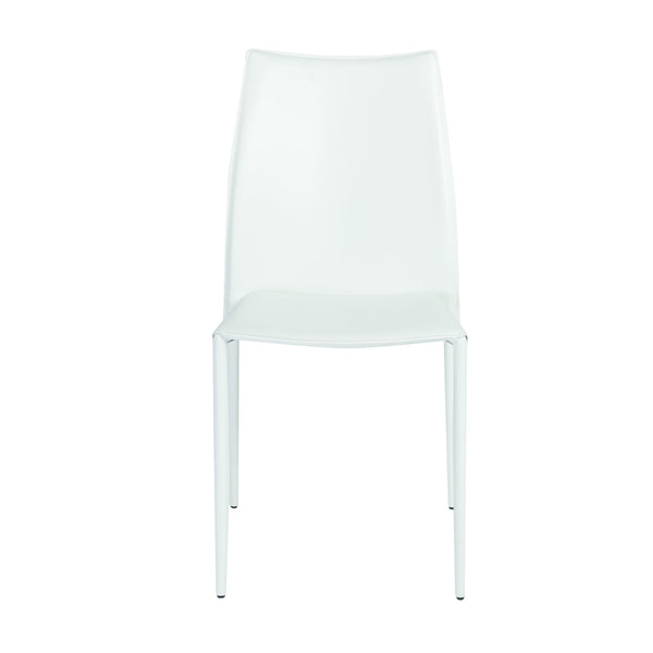 Dalia Stackable Leather Accent Chair Set Elegant Upholstered Seating for Modern Living Spaces