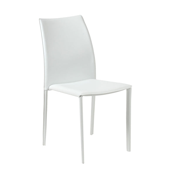 Dalia Stackable Leather Accent Chair Set Elegant Upholstered Seating for Modern Living Spaces