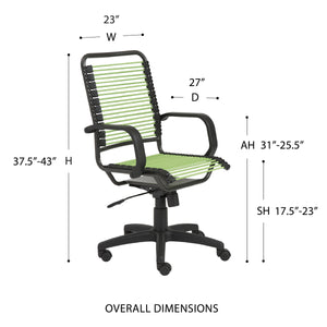 Bradley Bungie High Back Ergonomic Office Chair with Ventilated Bungee Cord Seat and Lumbar Support