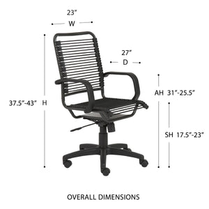 Bradley Bungie High Back Ergonomic Office Chair with Ventilated Bungee Cord Seat and Lumbar Support