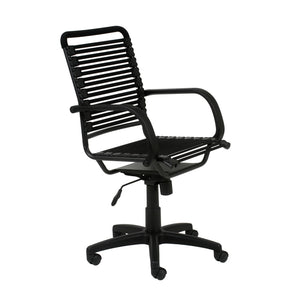 Bungie Flat High Back Office Chair with Ventilated Bungee Seat Support and Ergonomic Graphite Frame