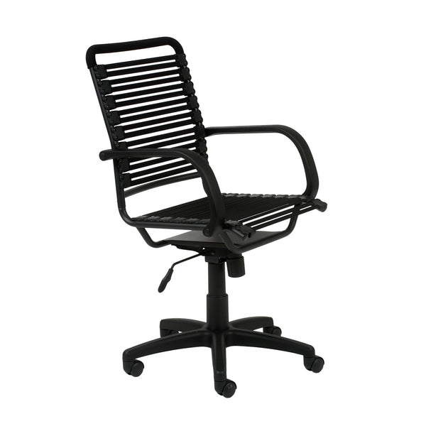 Bungie Flat High Back Office Chair with Ventilated Bungee Seat Support and Ergonomic Graphite Frame