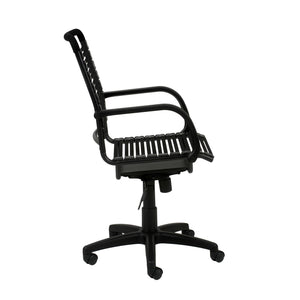 Bungie Flat High Back Office Chair with Ventilated Bungee Seat Support and Ergonomic Graphite Frame